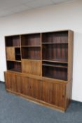 A mid 20th century Danish secretaire bookcase CONDITION REPORT: 190cm wide by 169cm