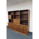 A mid 20th century Danish secretaire bookcase CONDITION REPORT: 190cm wide by 169cm