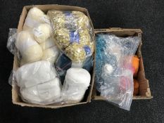 Two boxes of wool