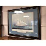 A special edition print "Yachts of The America's Cup The Schooner"