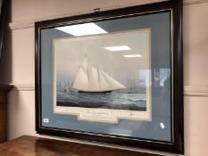 A special edition print "Yachts of The America's Cup The Schooner"