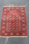 An Afghan prayer rug,