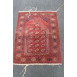 An Afghan prayer rug,