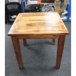 Four square sheesham wood dining tables,