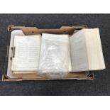 A box of aviation hand books