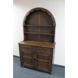 A carved oak Dutch dresser