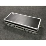 A metal bound flight case