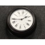 A contemporary 20 inch station style clock marked Faversham Clock Company
