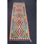 A vegetable dye wool choli kelim runner 193 cm x 66 cm