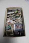 A box containing a large quantity of Player's and Will's cigarette cards,