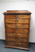 A 19th century continental mahogany seven drawer chest CONDITION REPORT: 158cm high