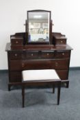 A Stag Minstrel dressing table and stool