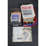 Two boxes containing mid 20th century National Sporting Magazine issues, 1950's F.A.