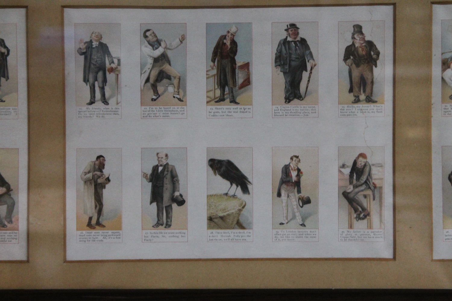Two framed cigarette card montages depicting Dickens characters - Image 2 of 2