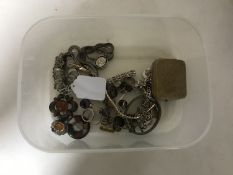 A collection of silver jewellery, Scottish brooches etc.
