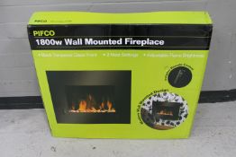 A boxed Pifco 1800w Wall Mounted Fireplace