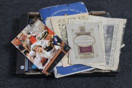 A box of books relating to the Royal Family