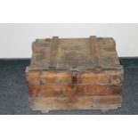 A Russian pine ammunition crate