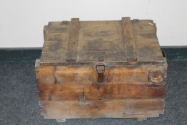 A Russian pine ammunition crate
