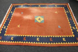 An Eastern flat weave rug,