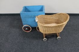 Two children's push along carts