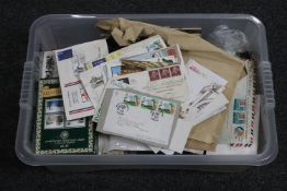 A box of first day covers,