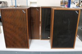 Two pairs of teak cased Ste-ma speakers