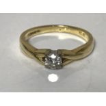 An 18ct gold diamond solitaire ring, approximately 0.2ct, size N 1/2.