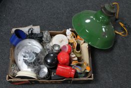 A box of enamelled light fitting,