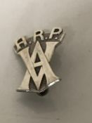 A scarce silver Air Raid precautions badge for Vickers Armstrong CONDITION REPORT: