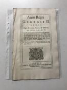 A George II act dated 1740 relating to supplying the city of Gloucester with fresh water