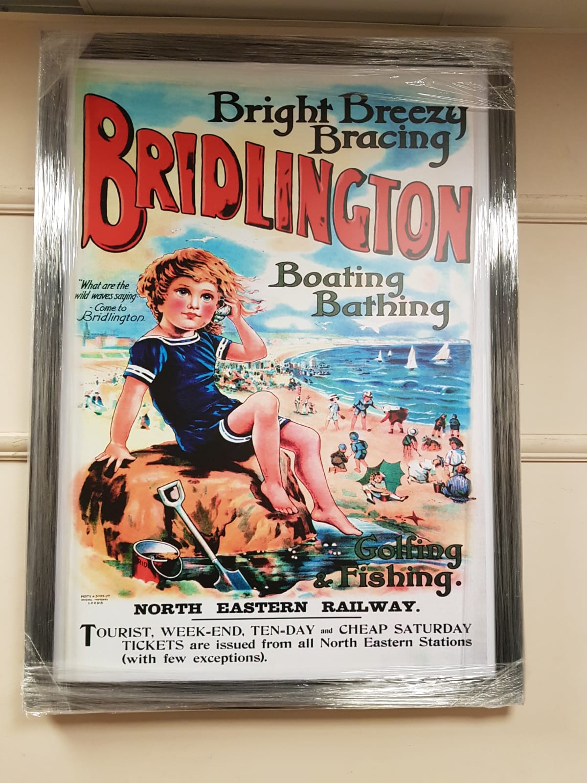 A railway advertising picture - Bright, breezy,