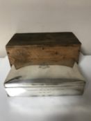 A large Edwardian silver cigarette box of Boer War interest, awarded to Lt. A. G.