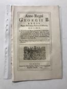 A George II act dated 1737 realting to roads in Bedford Hertford and Tolls for cattle