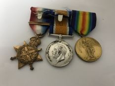 A WWI medal trio named to Pte. and later Sgt. H.H.