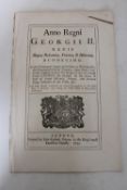 A George II act dated 1739 relating to the repair of roads, Fyfield, St Johns Bridge,