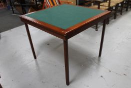 A square card table