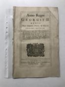 A George II act dated 1742 relating to the repair of loads and bridge in Wendover and Padbury