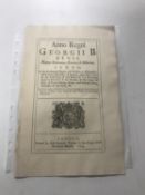 A George II act dated 1733 relating to the roads in Enfield, Hertford,