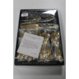 A Golden Rose collection 24 karat electroplated cutlery set, boxed.