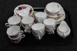 Approximately thirty-eight pieces of Queen Anne floral pattern tea china