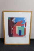 A framed Hans Hofmann gallery poster