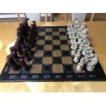 A good quality chess set, Reynard the Fox, with board, an exclusive limited edition 317/1000.