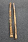 Two African rain sticks