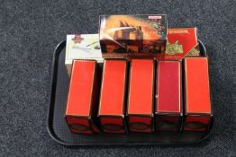 A tray of seven boxed Matchbox and Models of Yesteryear die cast vehicles and a Matchbox Collection