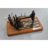 A vintage hand sewing machine