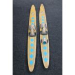 A pair of vintage Mercury water skis