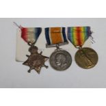 A WWI medal trio comprising 1914-15 Star, British War Medal and Victory Medal, named to 51703 SJT.