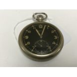 A military open faced pocket watch by Zenith