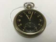 A military open faced pocket watch by Zenith